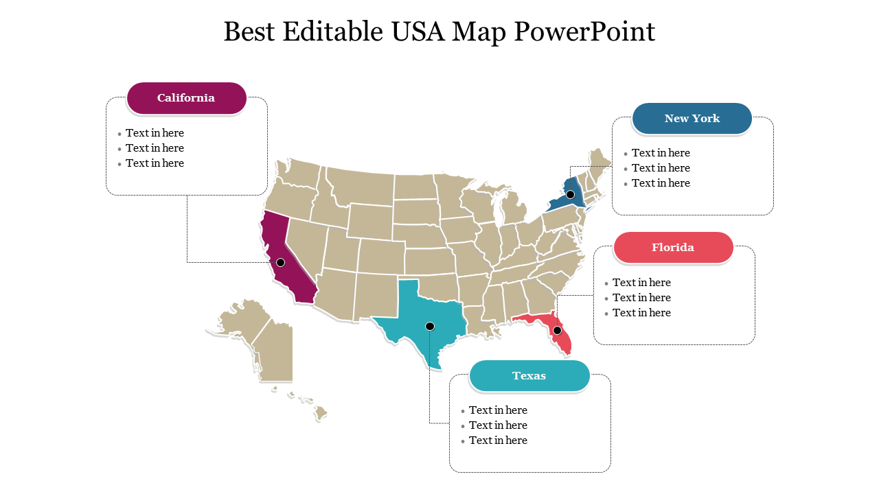 Best Editable USA Map PowerPoint